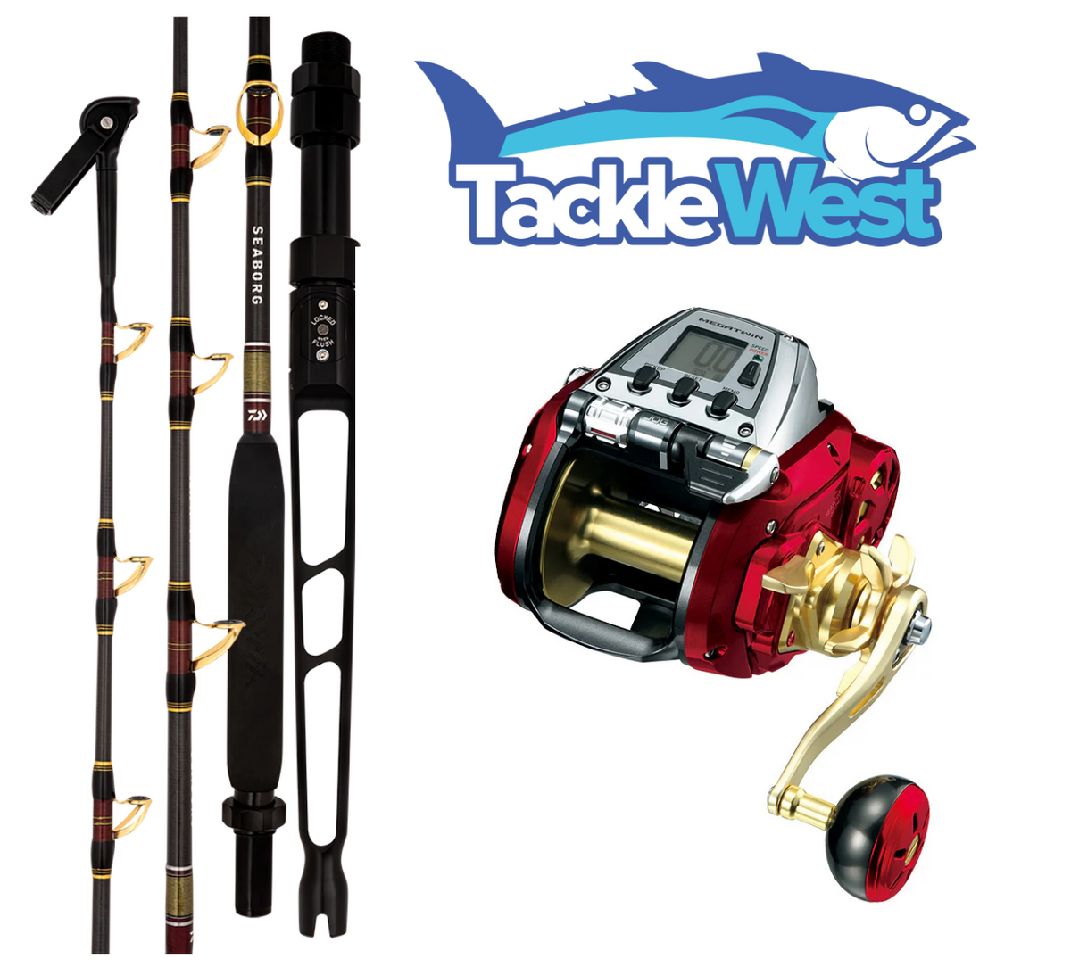 Daiwa Seaborg 800MJ Seaborg 54XHFD Combo – TackleWest