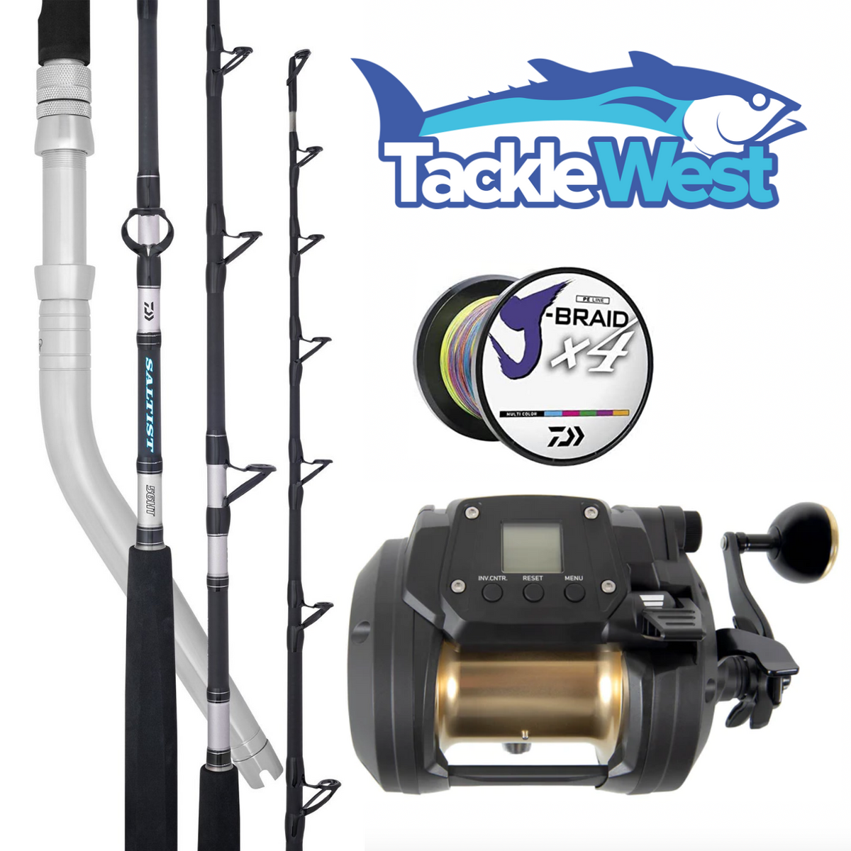 daiwa deep drop reels Daiwa Tanacom 800 Saltist Deep Drop Combo – TackleWest