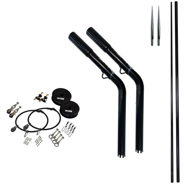 Reelax Drop In Outrigger 3m Glass Poles Kit Black