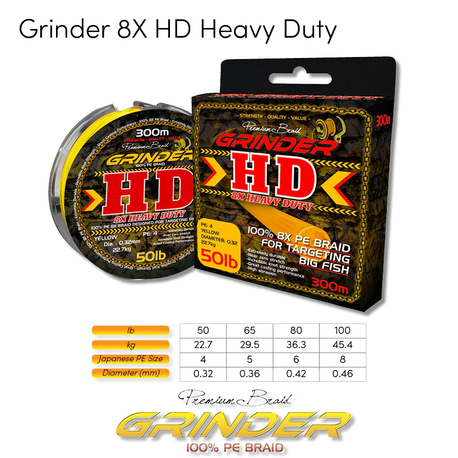 Grinder 8X HD Braid 1000m TackleWest