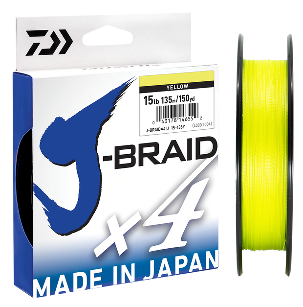 Daiwa J-Braid X4 Yellow - Tackle West 