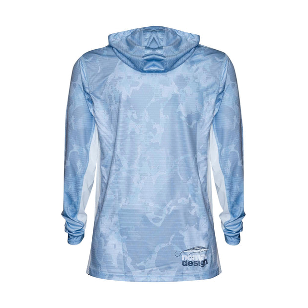 Nomad Design Hooded Tech Shirt Camo Blue - TackleWest 