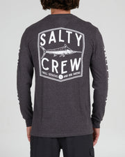 Salty Crew Fishery LS Tee Charcoal Heather