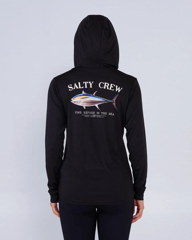 Salty Crew Big Blue Hooded Sunshirt Wmns Black