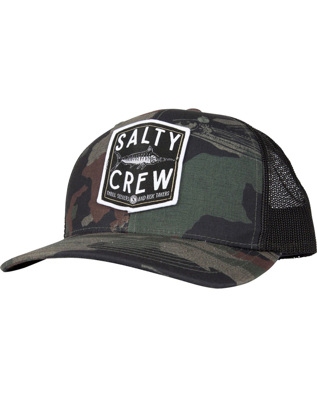 Salty Crew Fishery Retro Trucker Hat Salty Camo