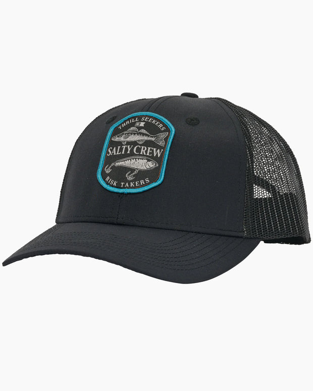 Salty Crew Baited Retro Trucker Cap Black