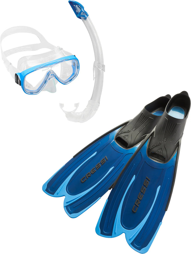 Cressi Agua Mask/Snorkel/Fins Set