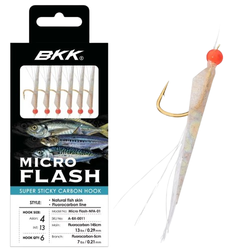 BKK Micro Flash Sabiki Jigs Natural