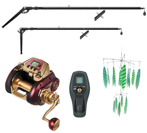 Bonze Kraken Dredge Boom With Daiwa Seaborg 1800 Combo