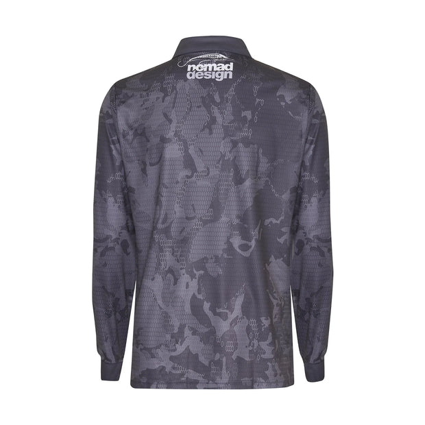 Nomad Design Collared Fishing Jersey Charcoal Camo