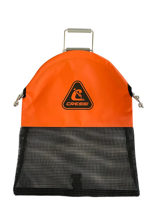 Cressi Spring Loaded Catch Bag Medium Orange