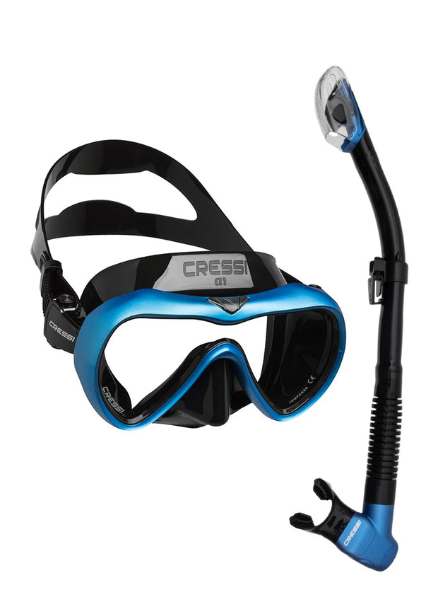 Cressi A1 Anti-Fog and Epsilon Mask/Snorkle Set