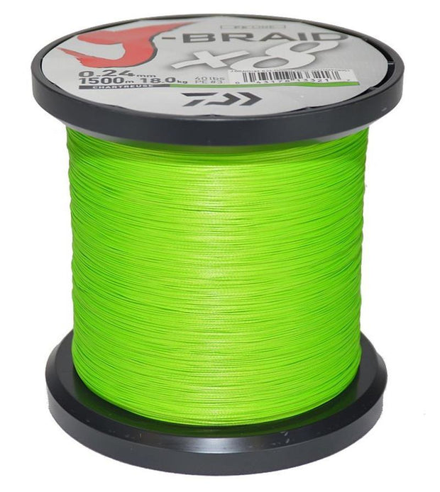 Daiwa J Braid X8 1500m Chartreuse