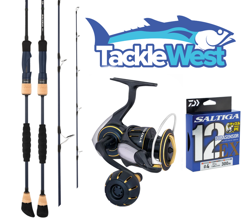 DAIWA SALTIGA 18000８号高級PEライン　ルアー3個付き Daiwa Saltiga SJ PE3 Spin Jigging Combo – TackleWest