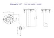 Exploding Fish Bluewater Rod Holder Fixed 0 Degrees