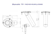 Exploding Fish Bluewater Rod Holder Fixed 30 Degrees