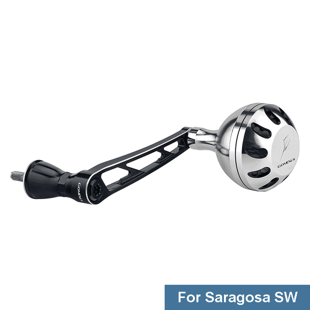 Gomexus Aluminium Handle and CNC Knob suits Saragosa 70mm - 45mm Blue Silver