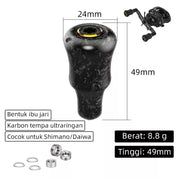 Gomexus Carbon Knob 24mm Black Silver
