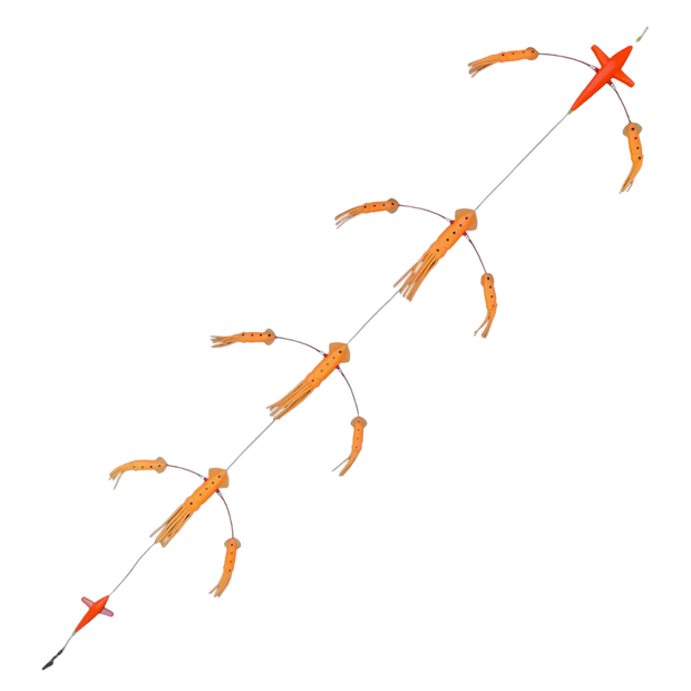 Hookem Flip Flop Teaser 7in Exciter Bird with 7 and 5in Squids