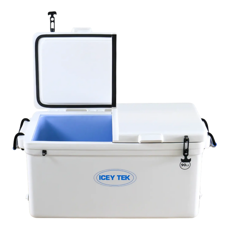 Icey Tek Split Lid Cooler 90 litre White