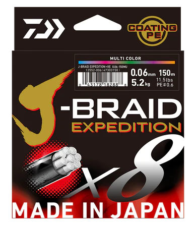Daiwa J-Braid Expedition X8 150m Orange