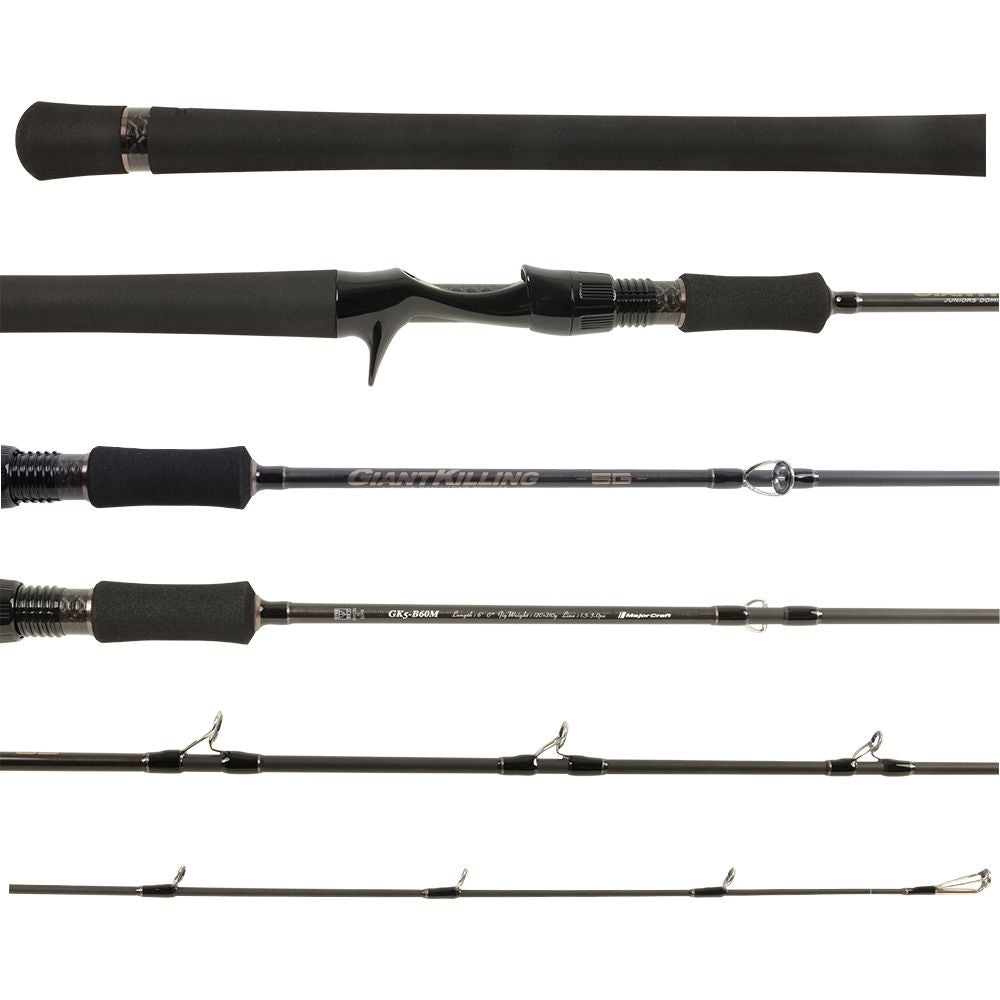 Canne Baitcast Major Craft 5G Giant Killing GK5SJ B66/2 – 6’6" Pour Pêche En Mer (100-250g)