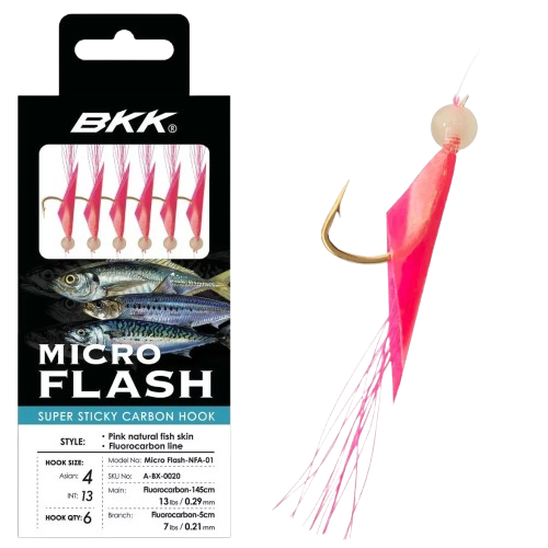 BKK Micro Flash Sabiki Jigs Pink