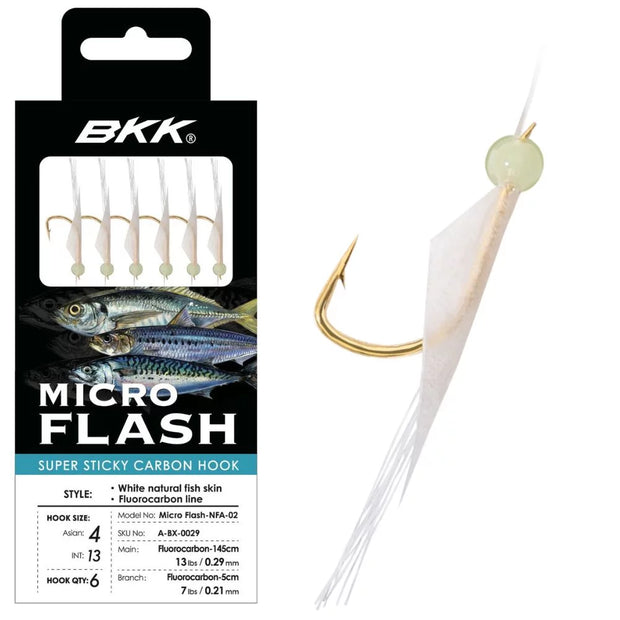 BKK Micro Flash Sabiki Jigs White