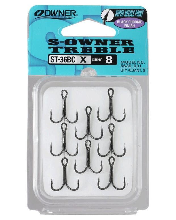 Owner 5636 ST36BC Treble Hooks 8-pack