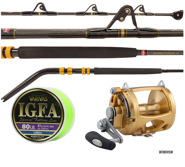 Penn International 80W 37kg Blue Marlin combo