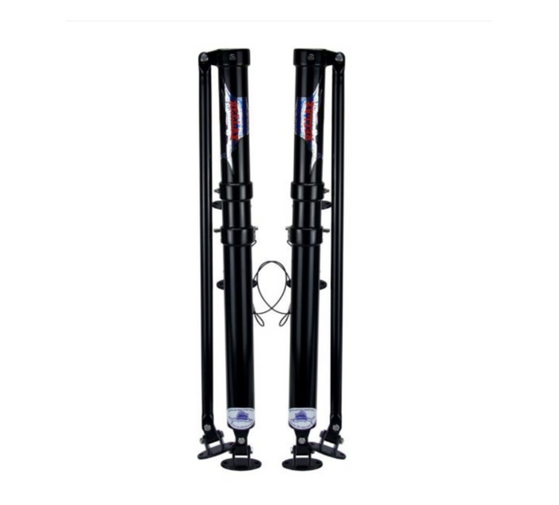 Reelax Outrigger Bases Junior Stainless 600mm Black Powder Coated