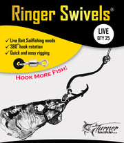 Turner Tackle Ringer Swivels Live 2 25-pack