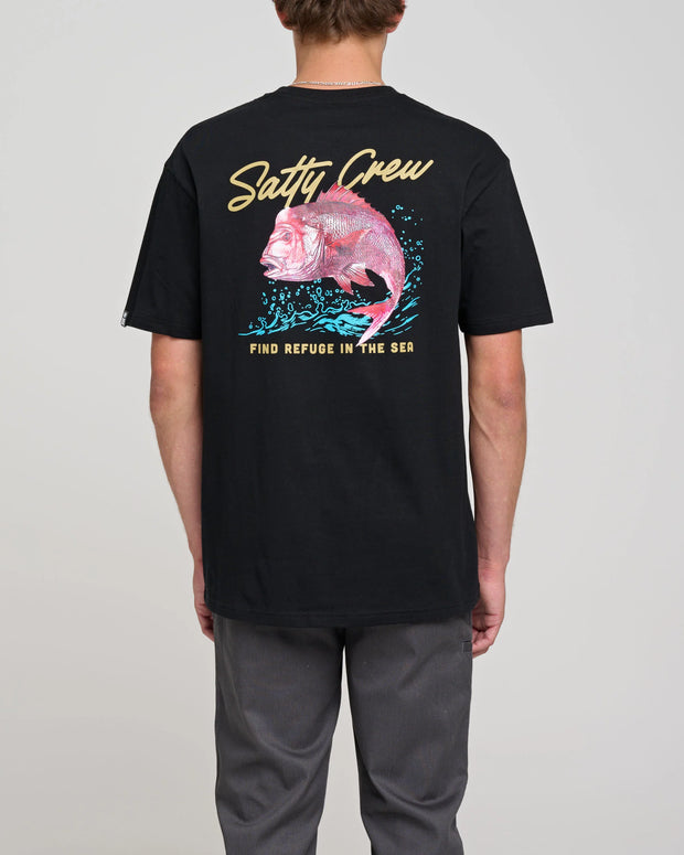 Salty Crew Snapper Premium SS Tee Black
