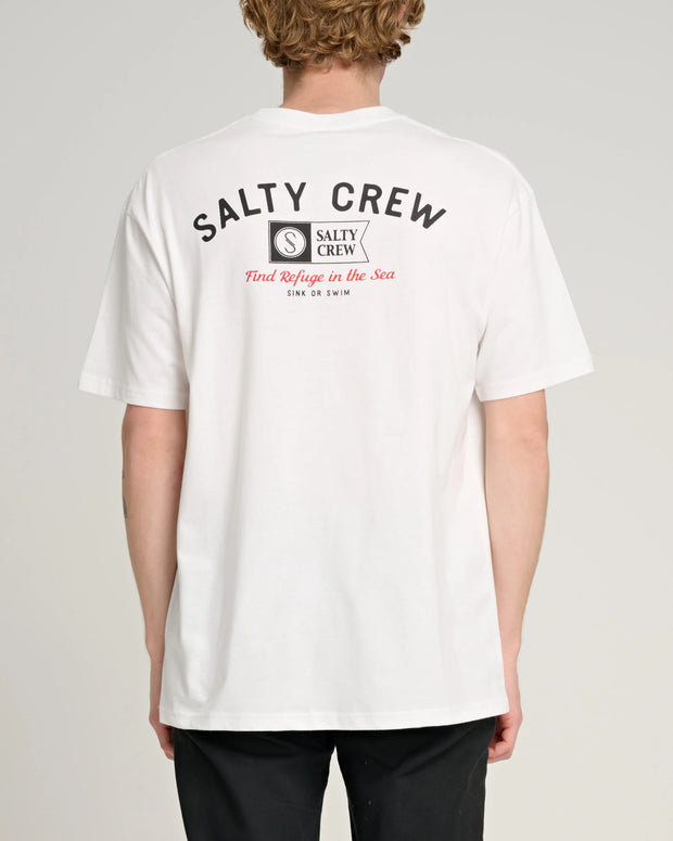 Salty Crew Surf Club Premium Tee White