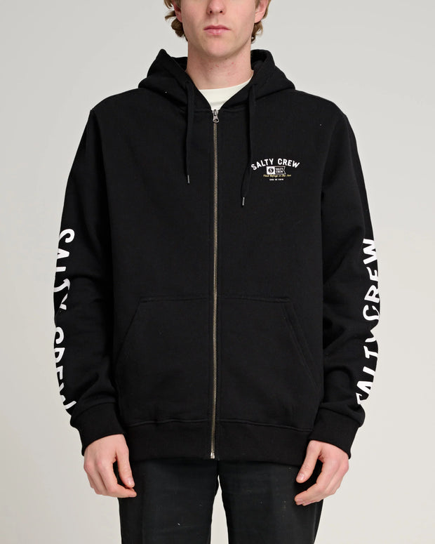 Salty Crew Surf Club Zip Hoodie Black