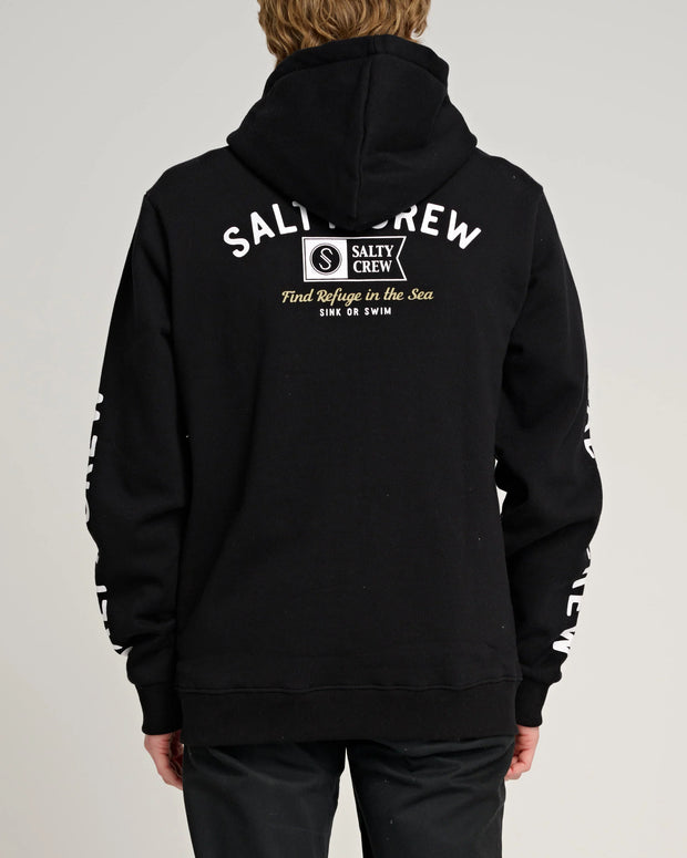 Salty Crew Surf Club Zip Hoodie Black