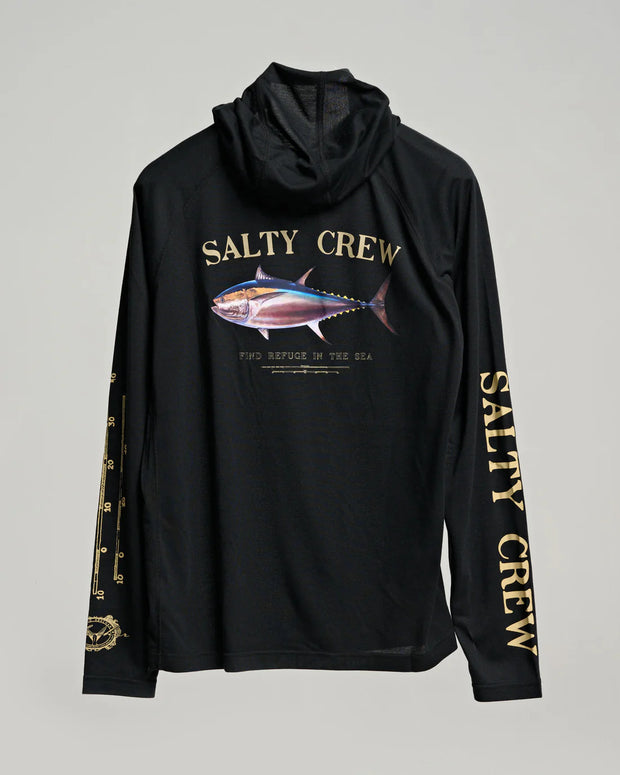 Salty Crew Big Blue Hooded Sunshirt Mens Black