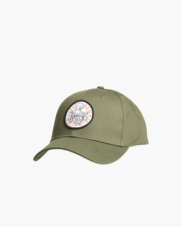 Salty Crew Tentacles 6 Panel Cap Olive