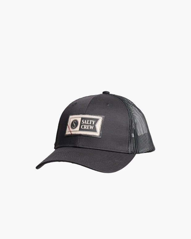 Salty Crew Topstitch Retro Trucker Black