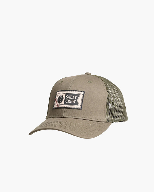 Salty Crew Topstitch Retro Trucker Olive