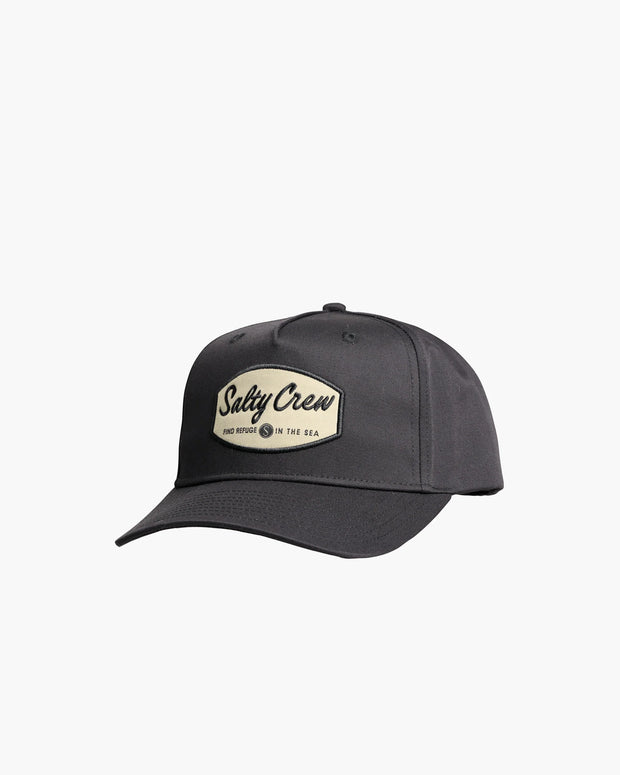 Salty Crew Labelled 5 Panel Cap Black