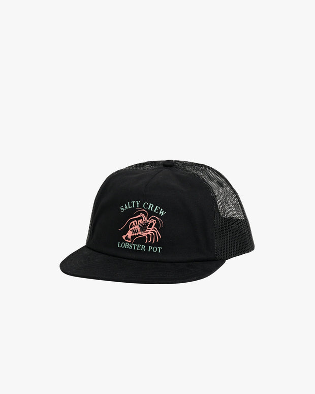 Salty Crew Lobster Pot Trucker Cap Black