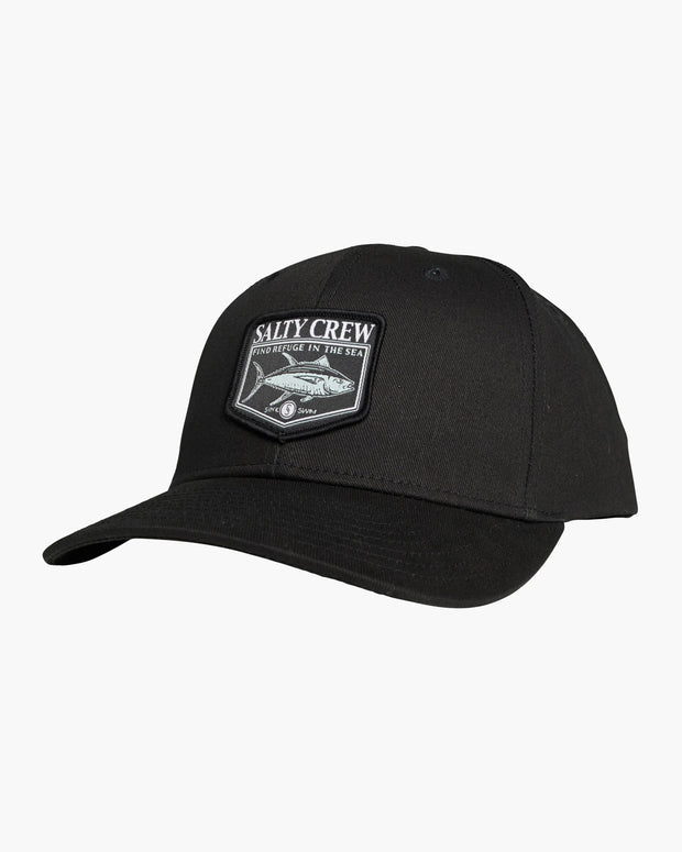 Salty Crew Angler 6 Panel Cap Black