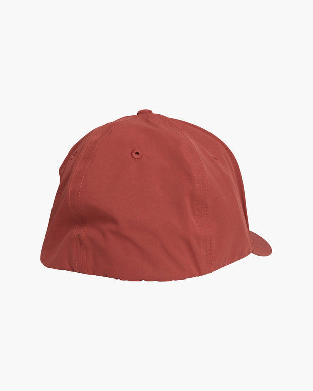 Salty Crew Deep Reach Elastic 6 Panel Hat Mahogany