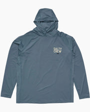 Salty Crew Hood Sunshirt with Mask Storm