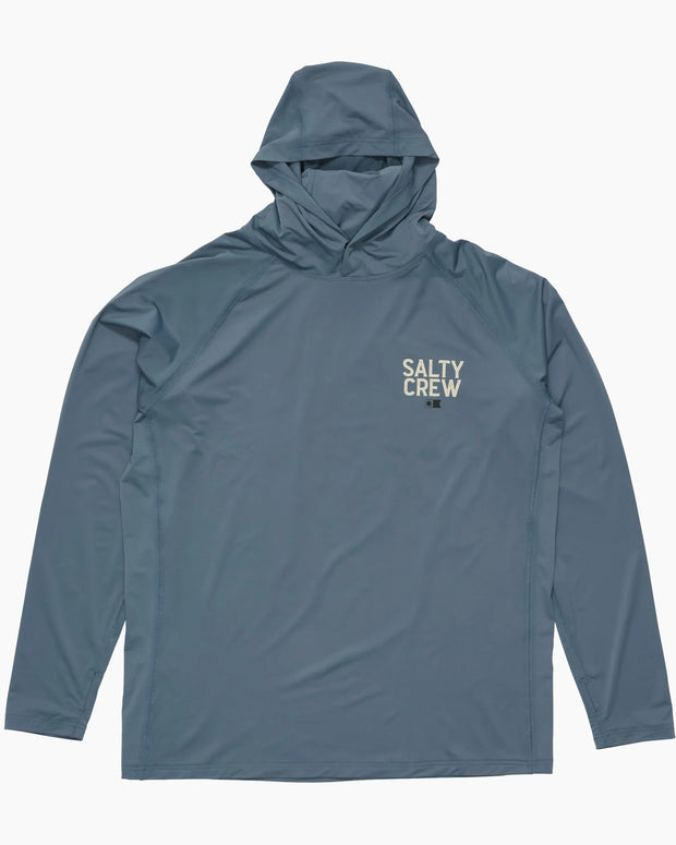 Salty Crew Hood Sunshirt with Mask Storm