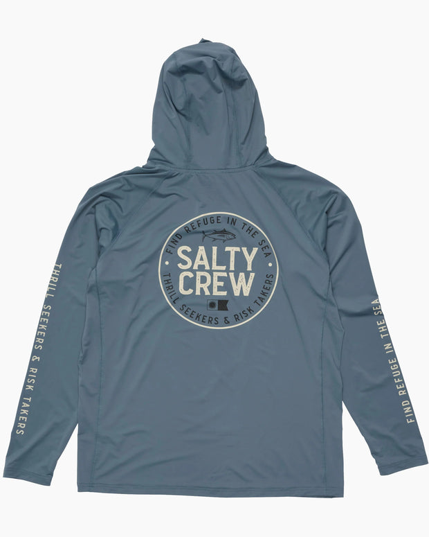 Salty Crew Hood Sunshirt with Mask Storm