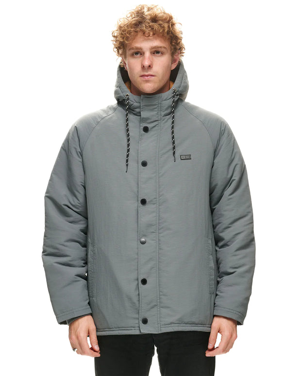 Salty Crew Long Shore Parka Jacket Dark Slate