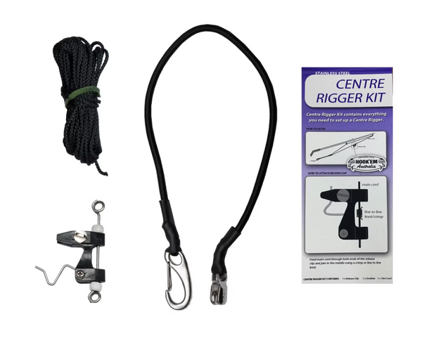 Hookem Shotgun Center Outrigger Set with Rigging Kit 3m 2-piece Black