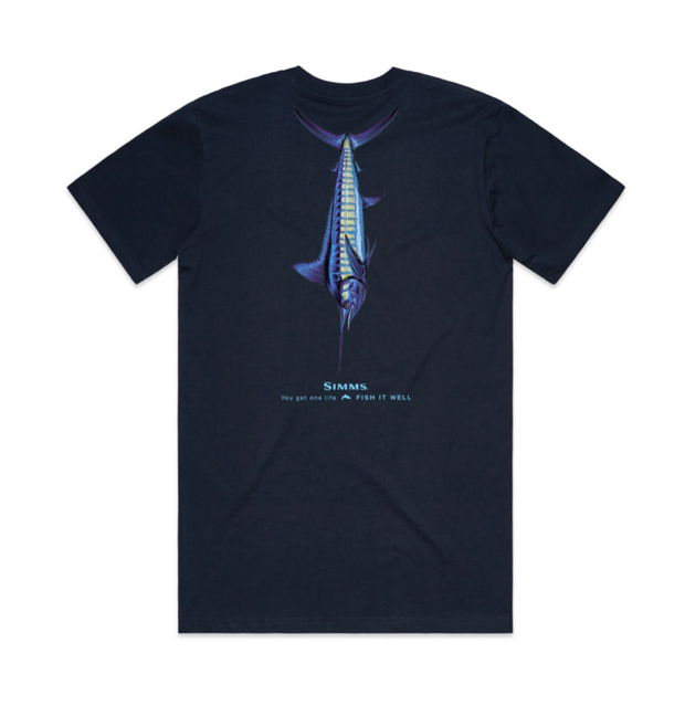 Simms S25 Artist Tee Shirt Blue Marlin